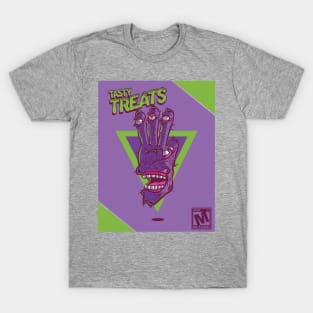 THREE FINGER MONSTER TASTY TREATS DESIGN T-shirt STICKERS CASES MUGS WALL ART NOTEBOOKS PILLOWS TOTES TAPESTRIES PINS MAGNETS MASKS T-Shirt